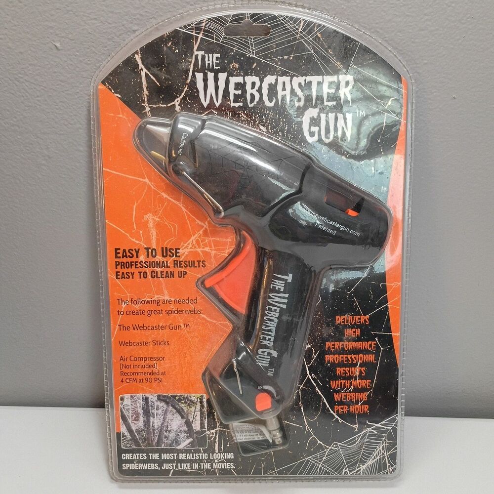 Webcaster Gun for Spider Webs Professional Air Compressor Halloween